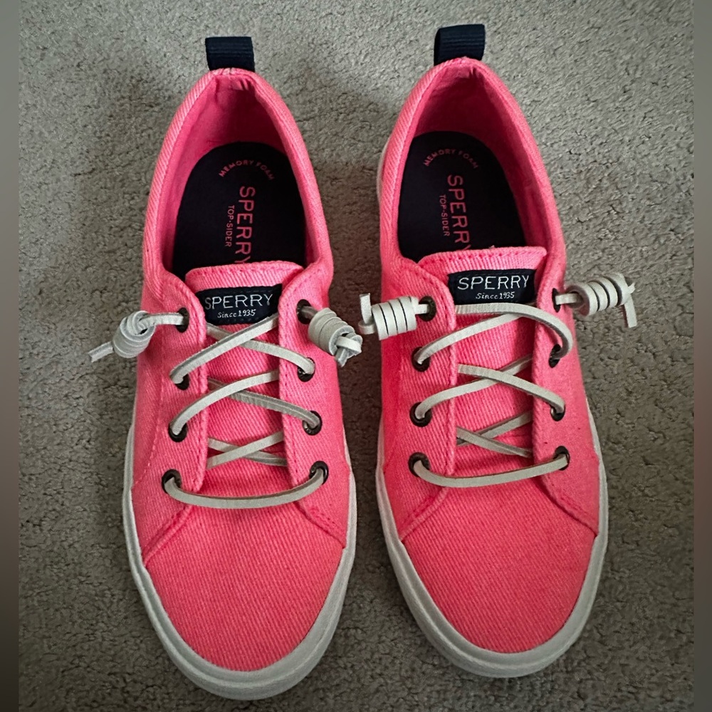 Women’s neon pink Sperry shoes 6.5